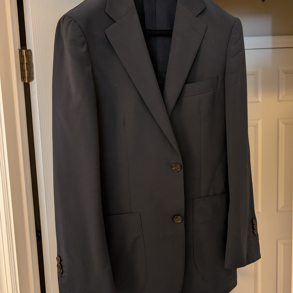 Ermenegildo Zegna Navy Sport Coat with Notched Lapel